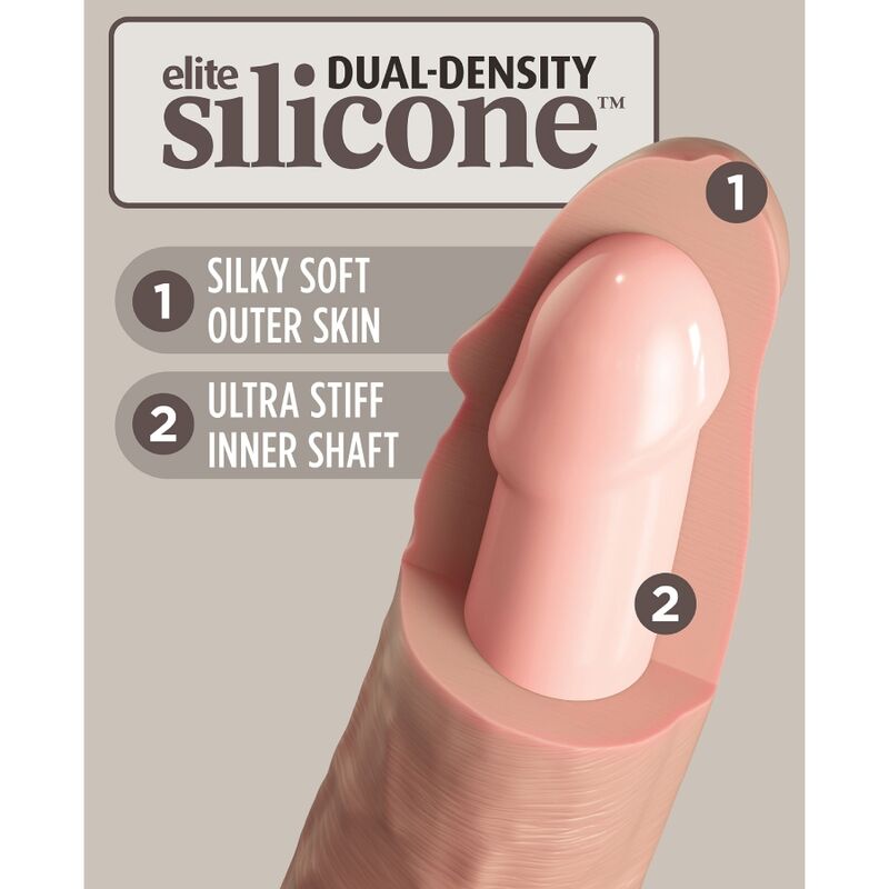 KING COCK - ELITE REALISTIC SILICONE DILDO 28 CM 4 KING COCK - ELITE REALISTIC SILICONE DILDO 28 CM - obrazek 4