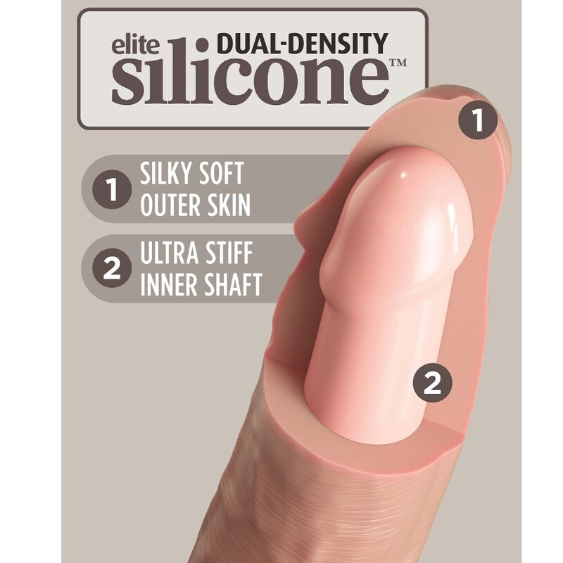 KING COCK - ELITE REALISTIC DILDO VIBRATING SILICONE 15.2 CM 3 KING COCK - ELITE REALISTIC DILDO VIBRATING SILICONE 15.2 CM - obrazek 3