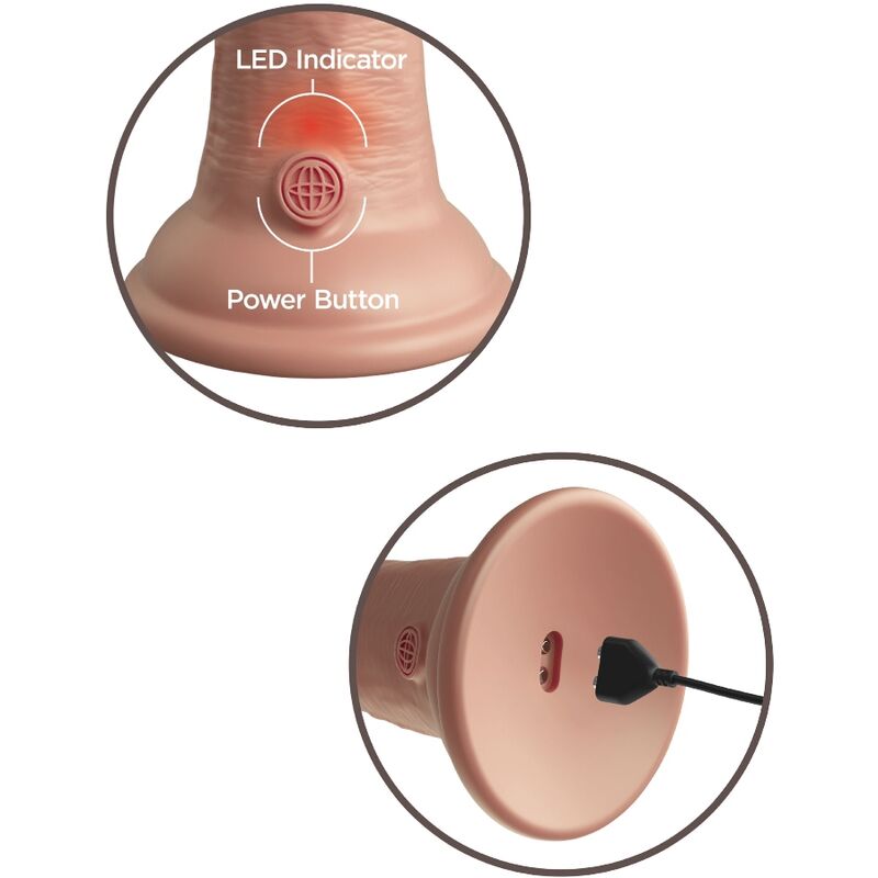 KING COCK - ELITE REALISTIC DILDO VIBRATING SILICONE 15.2 CM 5 KING COCK - ELITE REALISTIC DILDO VIBRATING SILICONE 15.2 CM - obrazek 5