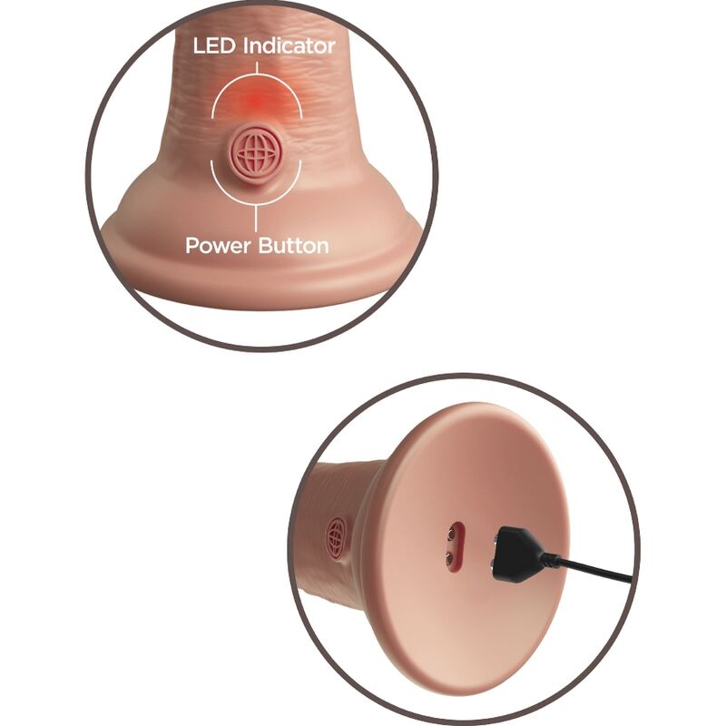 KING COCK - ELITE REALISTIC DILDO VIBRATING SILICONE 20.3 CM 4 KING COCK - ELITE REALISTIC DILDO VIBRATING SILICONE 20.3 CM - obrazek 4