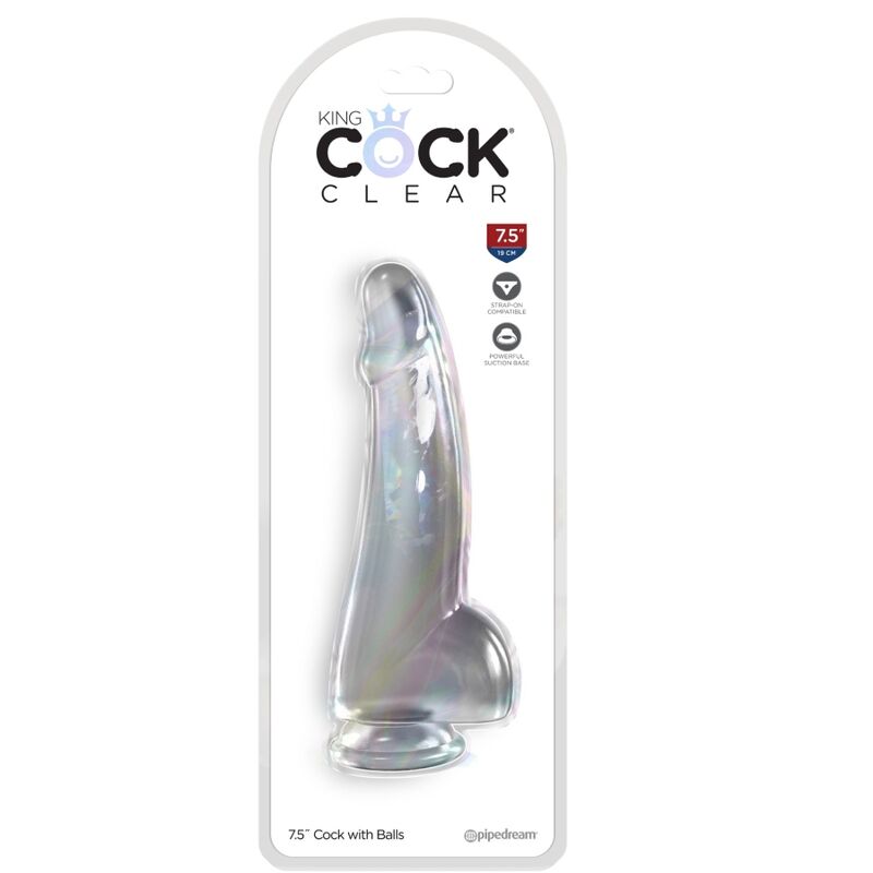 KING COCK - CLEAR DILDO WITH TESTICLES 15.2 CM TRANSPARENT 2 KING COCK - CLEAR DILDO WITH TESTICLES 15.2 CM TRANSPARENT - obrazek 2