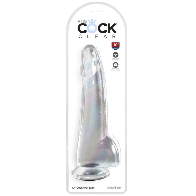 KING COCK - CLEAR DILDO WITH TESTICLES 19 CM TRANSPARENT 2 KING COCK - CLEAR DILDO WITH TESTICLES 19 CM TRANSPARENT - obrazek 2