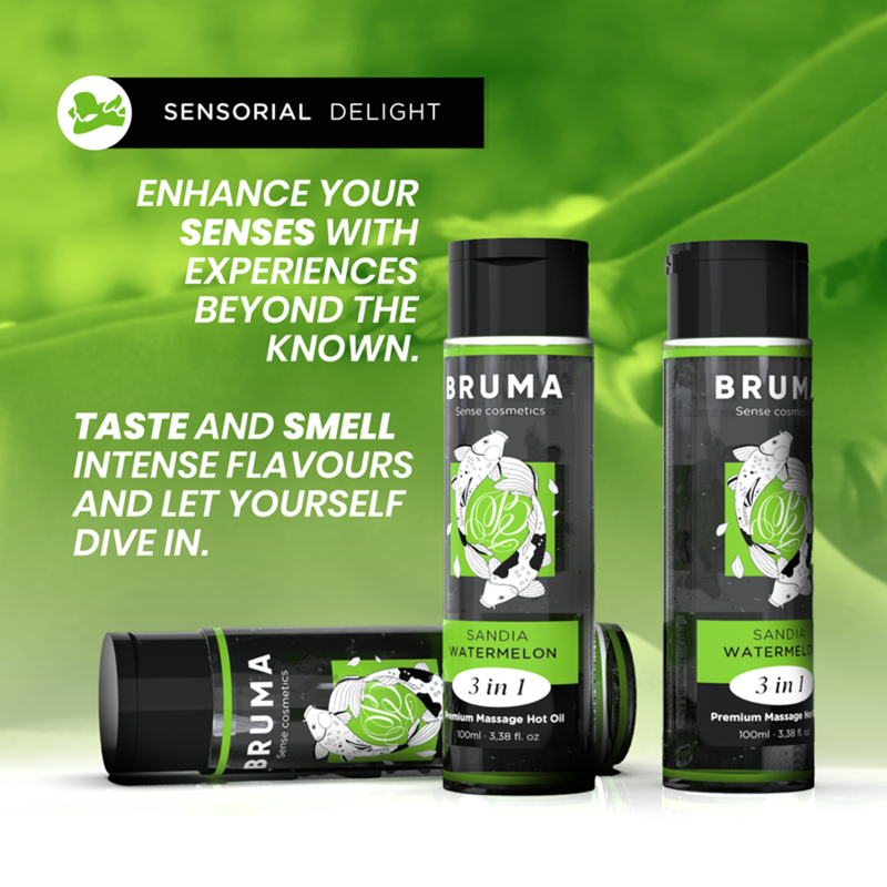 BRUMA - PREMIUM MASSAGE HOT OIL WATERMELON 3 IN 1 - 100 ML 5 BRUMA - PREMIUM MASSAGE HOT OIL WATERMELON 3 IN 1 - 100 ML - obrazek 5