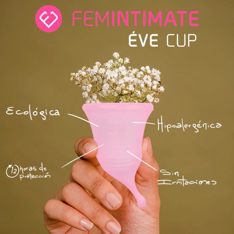 FEMINTIMATE - EVE NEW SILICONE MENSTRUAL CUP - SIZE M 2 FEMINTIMATE - EVE NEW SILICONE MENSTRUAL CUP - SIZE M - obrazek 2