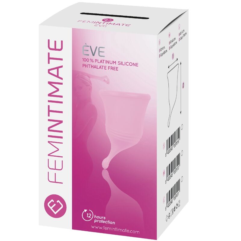 FEMINTIMATE - EVE NEW SILICONE MENSTRUAL CUP - SIZE S 2 FEMINTIMATE - EVE NEW SILICONE MENSTRUAL CUP - SIZE S - obrazek 2