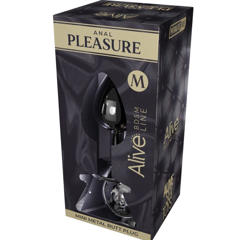 ALIVE - ANAL PLEASURE MINI PLUG METAL BLACK SIZE M 2 ALIVE - ANAL PLEASURE MINI PLUG METAL BLACK SIZE M - obrazek 2