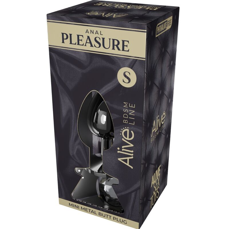 ALIVE - ANAL PLEASURE MINI PLUG METAL BLACK SIZE S 2 ALIVE - ANAL PLEASURE MINI PLUG METAL BLACK SIZE S - obrazek 2