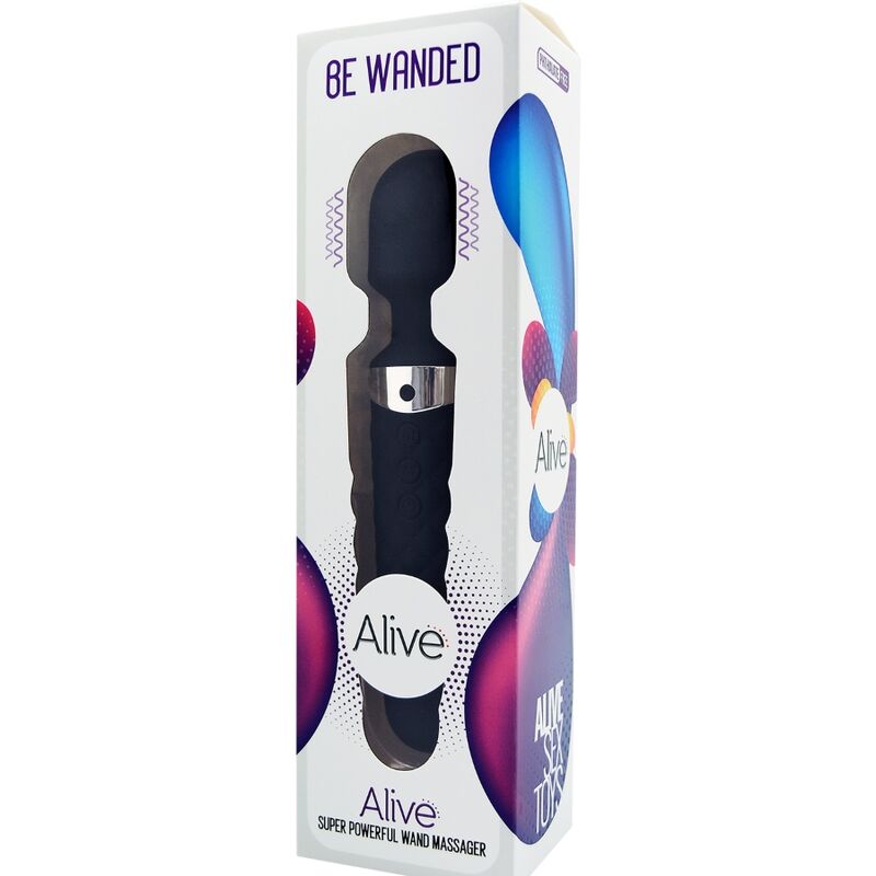 ALIVE - BE WANDED VIBRATOR MASSAGER BLACK 2 ALIVE - BE WANDED VIBRATOR MASSAGER BLACK - obrazek 2