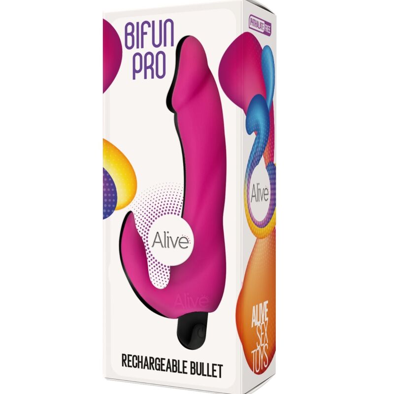 ALIVE - BIFUN PRO VIBRATOR DILDO PINK 14.9 CM 3 ALIVE - BIFUN PRO VIBRATOR DILDO PINK 14.9 CM - obrazek 3