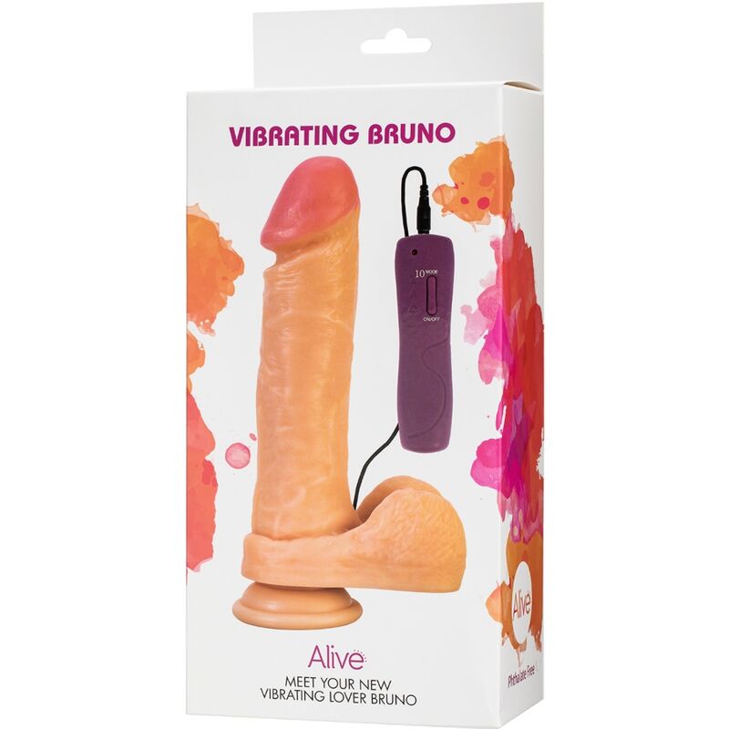 ALIVE - BRUNO REALISTIC PENIS VIBRATOR 22 CM 2 ALIVE - BRUNO REALISTIC PENIS VIBRATOR 22 CM - obrazek 2