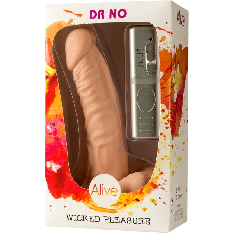 ALIVE - DR. NO REALISTIC PENIS VIBRATOR 18 CM 2 ALIVE - DR. NO REALISTIC PENIS VIBRATOR 18 CM - obrazek 2