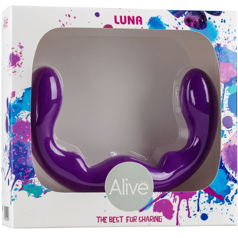 ALIVE - LUNA DILDO DOUBLE PENETRATION VIOLET SILICONE 25 CM 2 ALIVE - LUNA DILDO DOUBLE PENETRATION VIOLET SILICONE 25 CM - obrazek 2