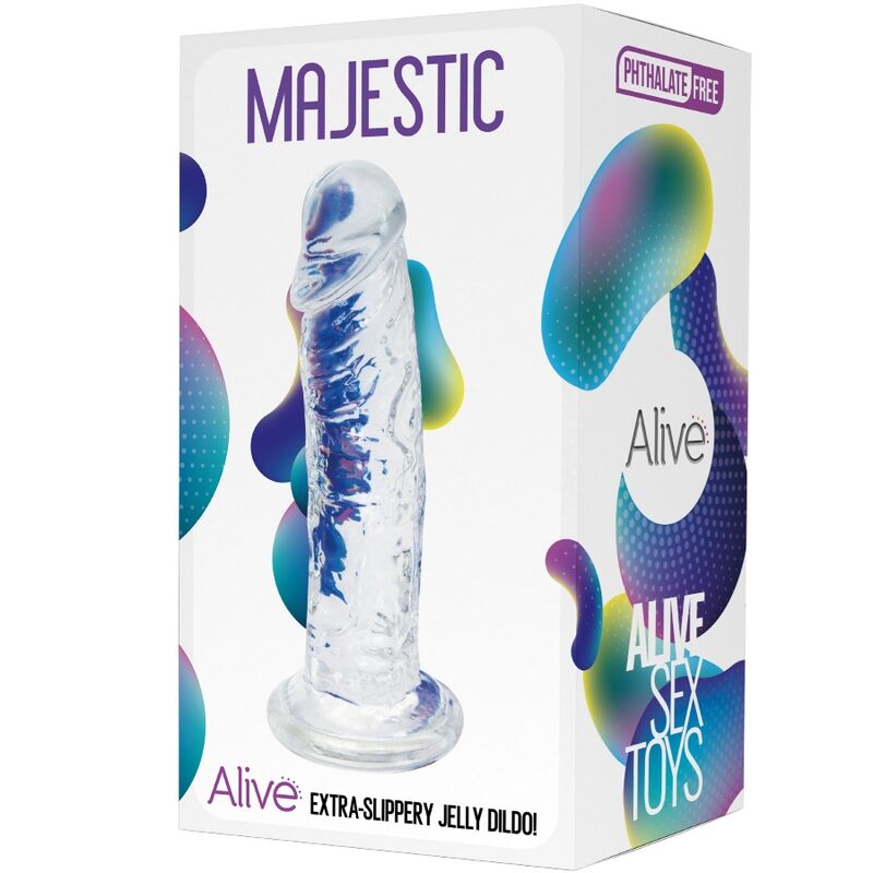 ALIVE - MAJESTIC REALISTIC PENIS TRANSPARENT 14.7 CM 2 ALIVE - MAJESTIC REALISTIC PENIS TRANSPARENT 14.7 CM - obrazek 2