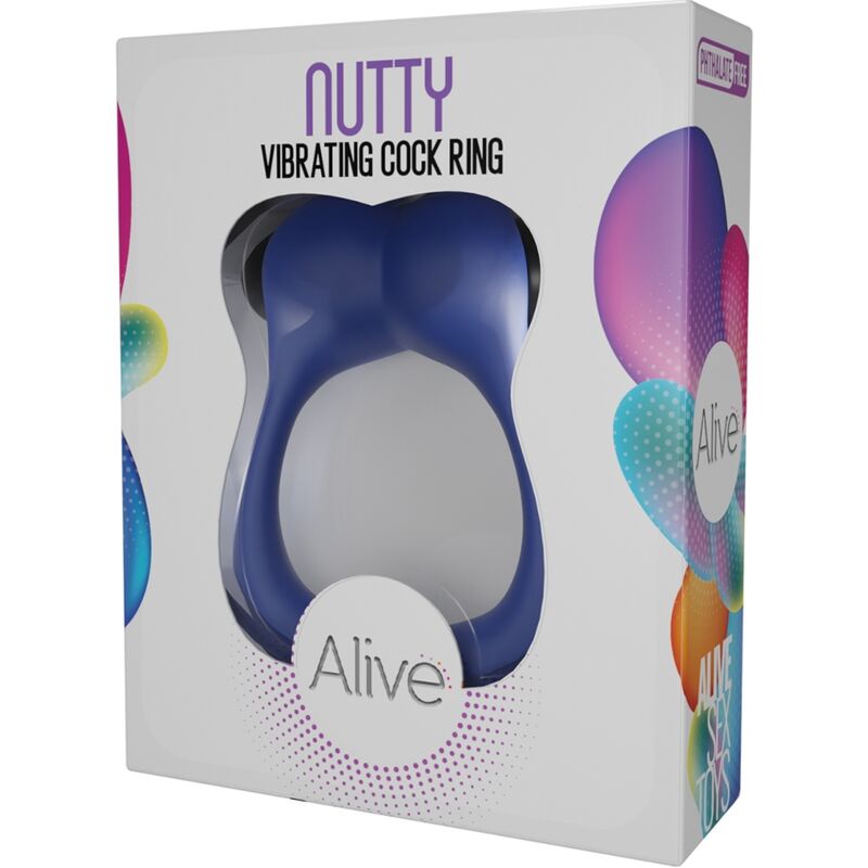 ALIVE - NUTTY VIBRATING RING BLUE 4 ALIVE - NUTTY VIBRATING RING BLUE - obrazek 4