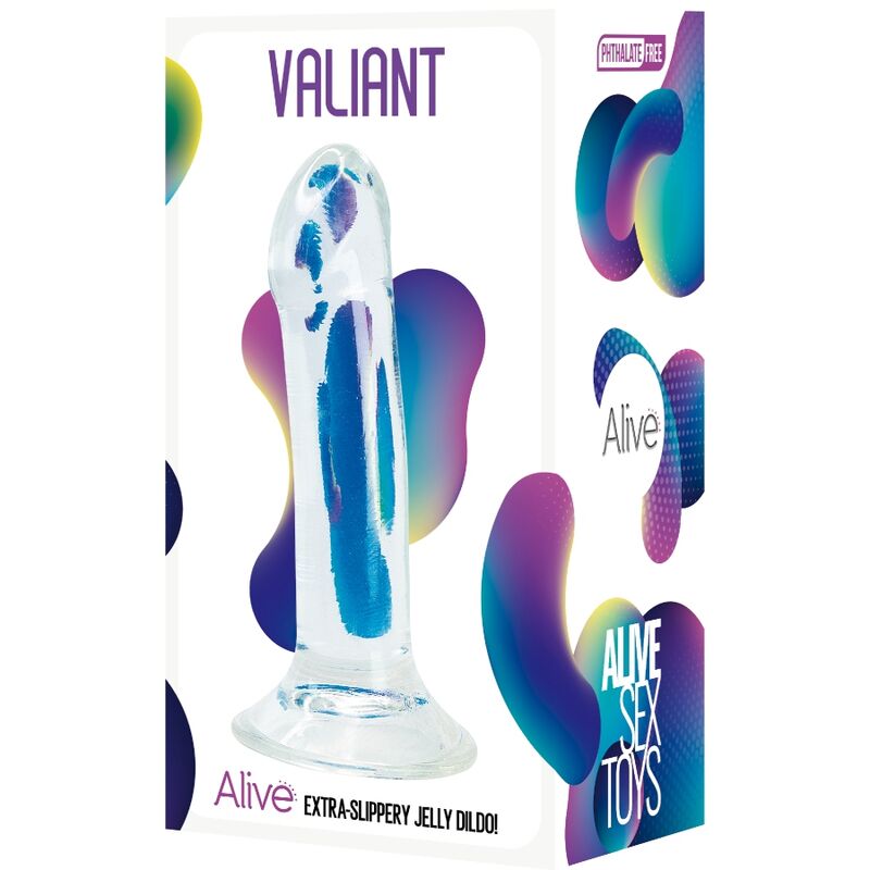 ALIVE - VALIANT REALISTIC PENIS TRANSPARENT 16 CM 2 ALIVE - VALIANT REALISTIC PENIS TRANSPARENT 16 CM - obrazek 2