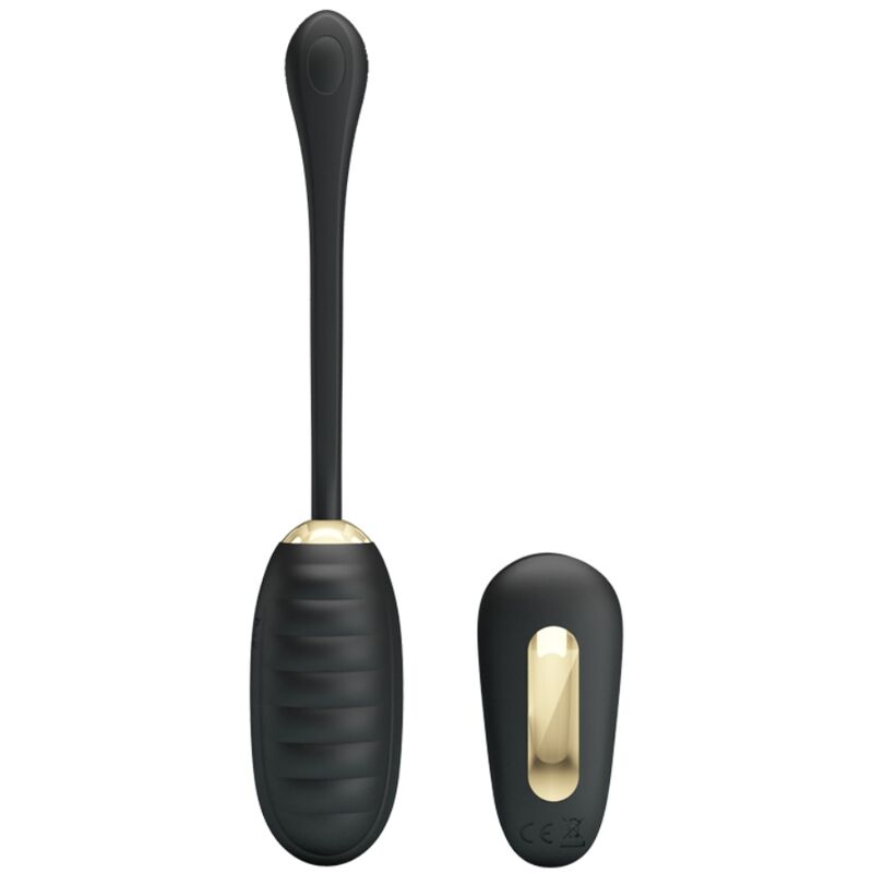 PRETTY LOVE - DOREEN LUXURY RECHARGEABLE VIBRATING EGG BLACK REMOTE CONTROL 2 PRETTY LOVE - DOREEN LUXURY RECHARGEABLE VIBRATING EGG BLACK REMOTE CONTROL - obrazek 2