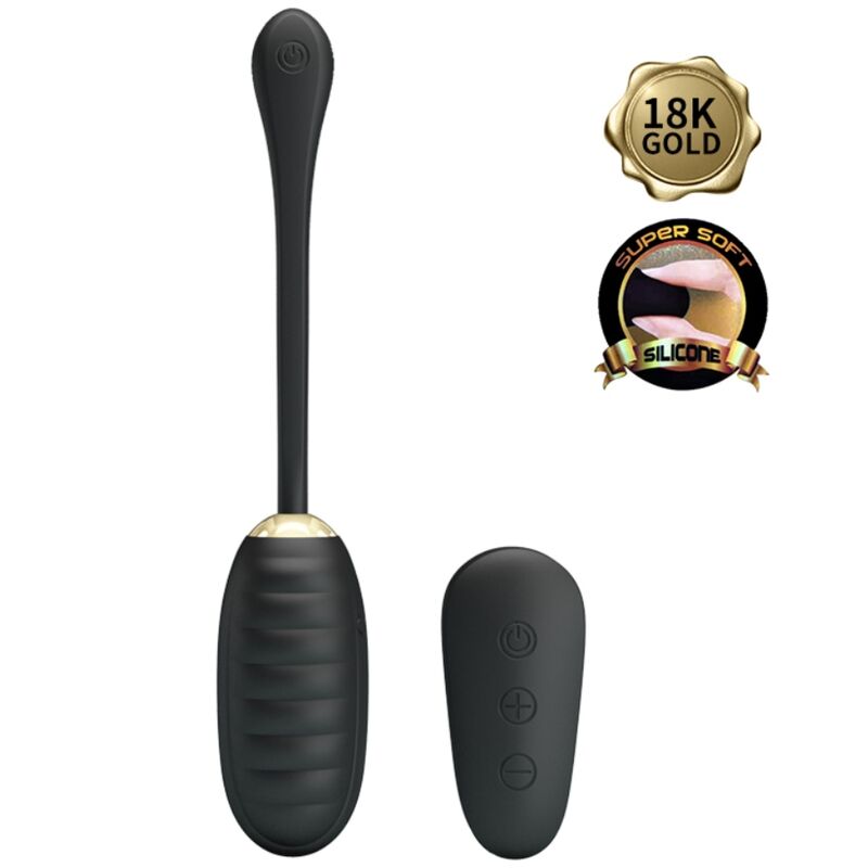 PRETTY LOVE - DOREEN LUXURY RECHARGEABLE VIBRATING EGG BLACK REMOTE CONTROL 3 PRETTY LOVE - DOREEN LUXURY RECHARGEABLE VIBRATING EGG BLACK REMOTE CONTROL - obrazek 3