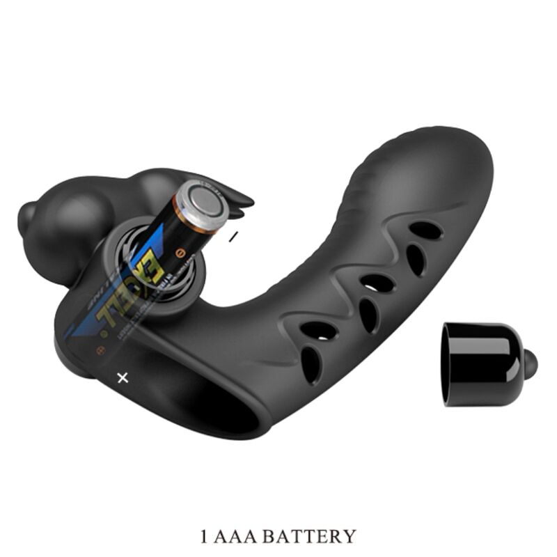 PRETTY LOVE - VANCE BLACK RABBIT VIBRATOR FINGER COVER 4 PRETTY LOVE - VANCE BLACK RABBIT VIBRATOR FINGER COVER - obrazek 4