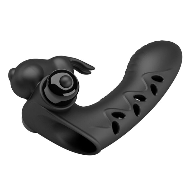PRETTY LOVE - VANCE BLACK RABBIT VIBRATOR FINGER COVER 3 PRETTY LOVE - VANCE BLACK RABBIT VIBRATOR FINGER COVER - obrazek 3