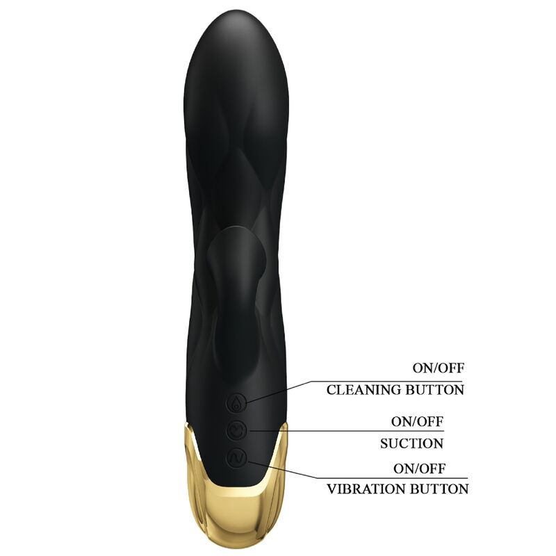 PRETTY LOVE - BLACK RECHARGEABLE GOLD PLATED LUXURY VIBRATOR 3 PRETTY LOVE - BLACK RECHARGEABLE GOLD PLATED LUXURY VIBRATOR - obrazek 3