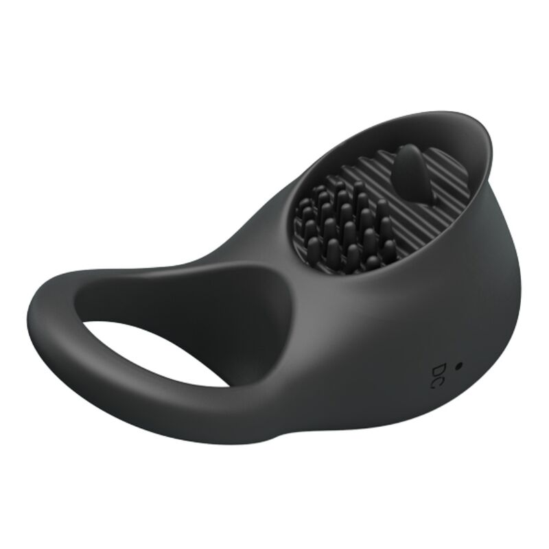 PRETTY LOVE - VIBRATING PENIS RING WITH BLACK TONGUE 3 PRETTY LOVE - VIBRATING PENIS RING WITH BLACK TONGUE - obrazek 3