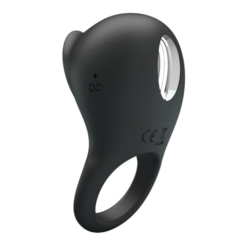 PRETTY LOVE - VIBRATING PENIS RING WITH BLACK TONGUE 2 PRETTY LOVE - VIBRATING PENIS RING WITH BLACK TONGUE - obrazek 2