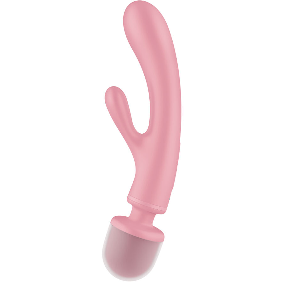 SATISFYER - TRIPLE LOVER RABBIT VIBRATOR MASSAGER PINK 3 SATISFYER - TRIPLE LOVER RABBIT VIBRATOR MASSAGER PINK - obrazek 3