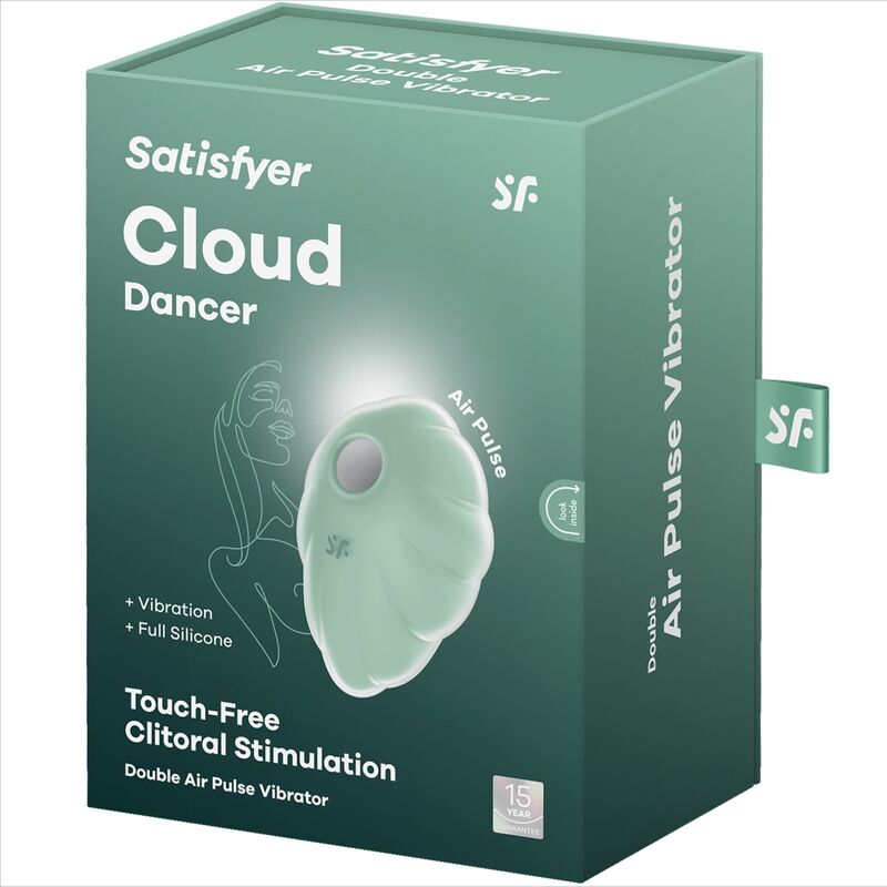 SATISFYER - CLOUD DANCER GREEN AIR PULSE VIBRATOR 5 SATISFYER - CLOUD DANCER GREEN AIR PULSE VIBRATOR - obrazek 5