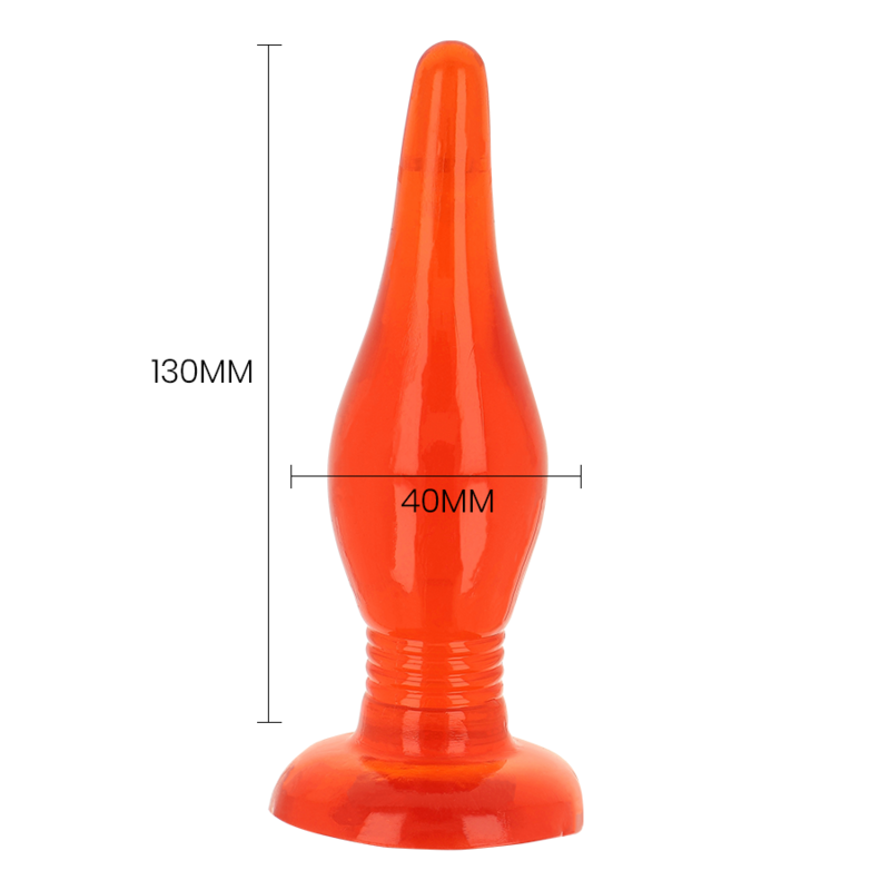 BAILE - RED SOFT TOUCH ANAL PLUG 14.2 CM 5 BAILE - RED SOFT TOUCH ANAL PLUG 14.2 CM - obrazek 5