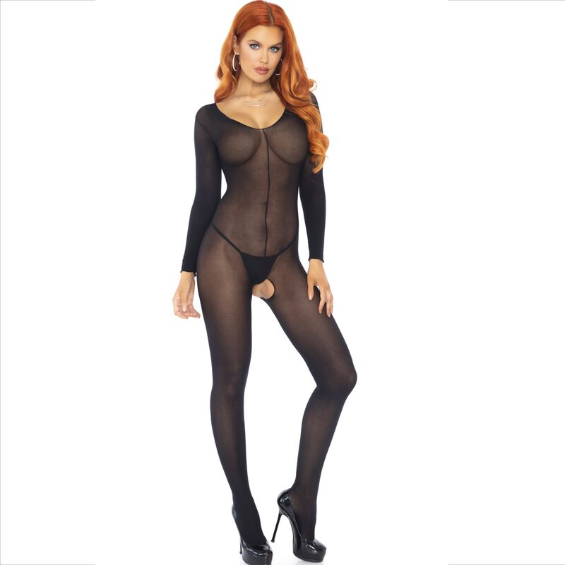 LEG AVENUE - BODYSTOCKING LONG SLEEVE BLACK 2 LEG AVENUE - BODYSTOCKING LONG SLEEVE BLACK - obrazek 2