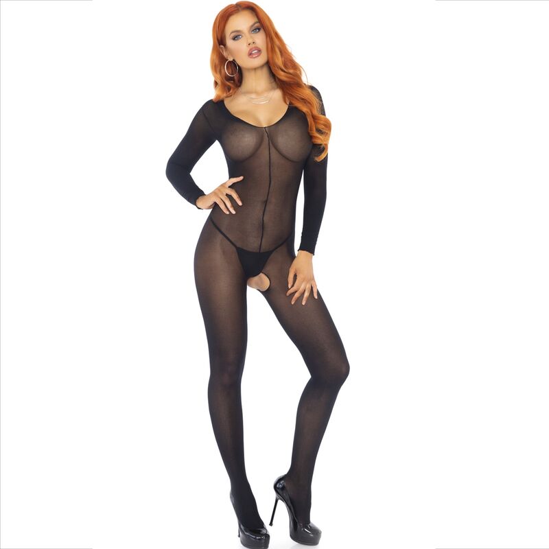 LEG AVENUE - BODYSTOCKING LONG SLEEVE BLACK 4 LEG AVENUE - BODYSTOCKING LONG SLEEVE BLACK - obrazek 4