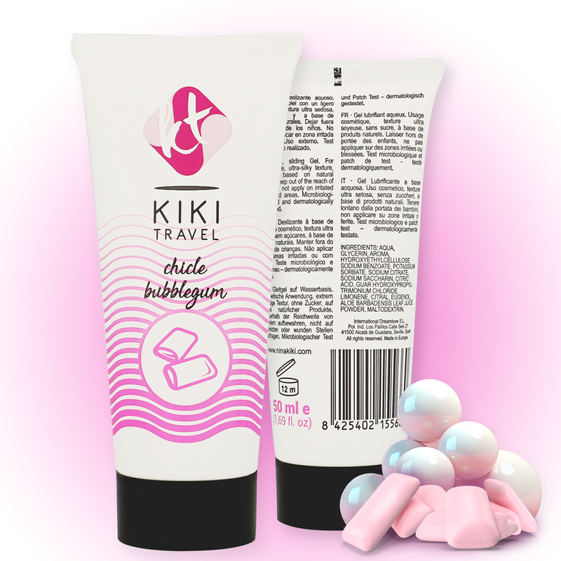 KIKÍ TRAVEL - BUBBLEGUM LUBRICANT 50 ML 2 KIKÍ TRAVEL - BUBBLEGUM LUBRICANT 50 ML - obrazek 2
