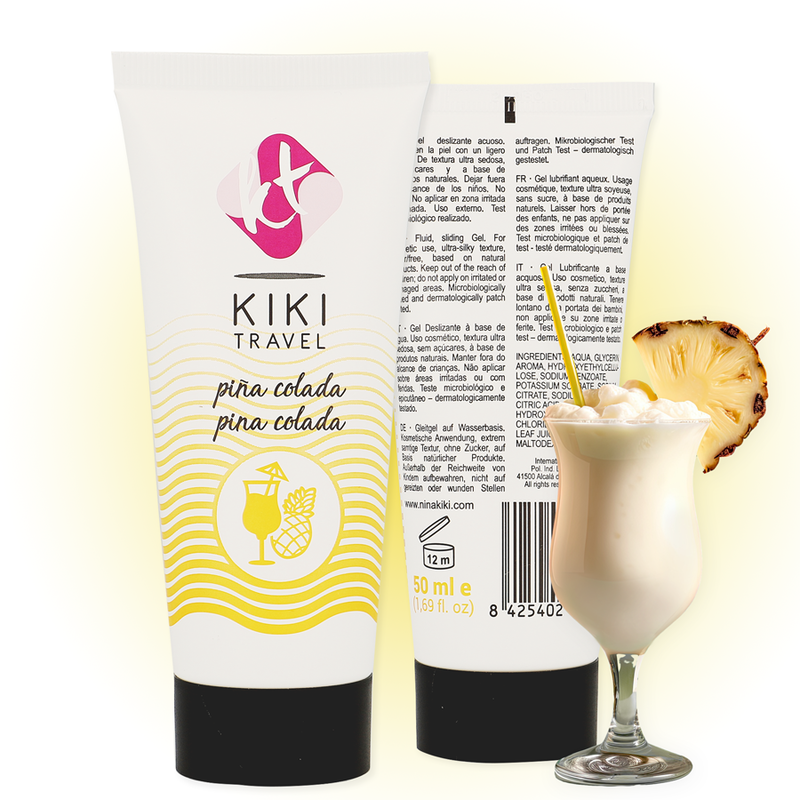 KIKÍ TRAVEL - PINA COLADA LUBRICANT 50 ML 2 KIKÍ TRAVEL - PINA COLADA LUBRICANT 50 ML - obrazek 2