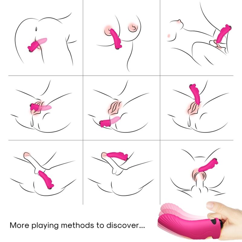 ARMONY - AURORA VIBRATOR FINGER FUCHSIA 2 ARMONY - AURORA VIBRATOR FINGER FUCHSIA - obrazek 2