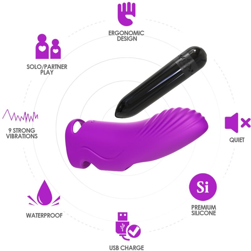ARMONY - AURORA VIBRATOR FINGER PURPLE 3 ARMONY - AURORA VIBRATOR FINGER PURPLE - obrazek 3
