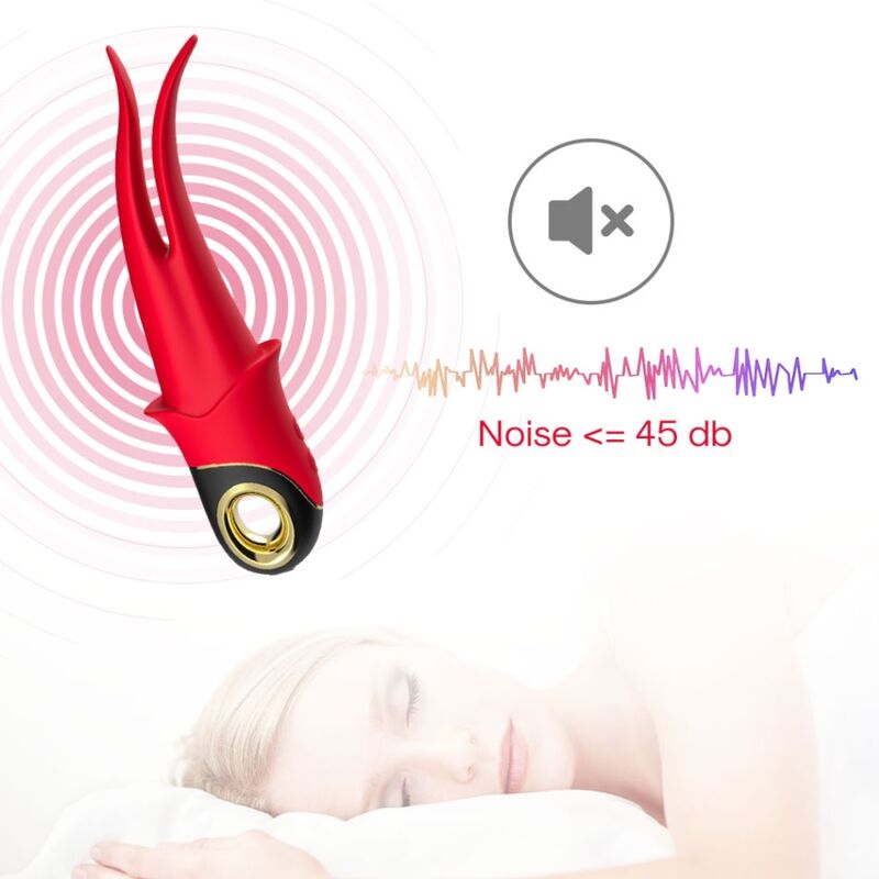 ARMONY - SHADOW VIBRATOR DOUBLE-HEAD TEASING RED 5 ARMONY - SHADOW VIBRATOR DOUBLE-HEAD TEASING RED - obrazek 5