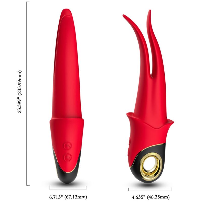 ARMONY - SHADOW VIBRATOR DOUBLE-HEAD TEASING RED 3 ARMONY - SHADOW VIBRATOR DOUBLE-HEAD TEASING RED - obrazek 3