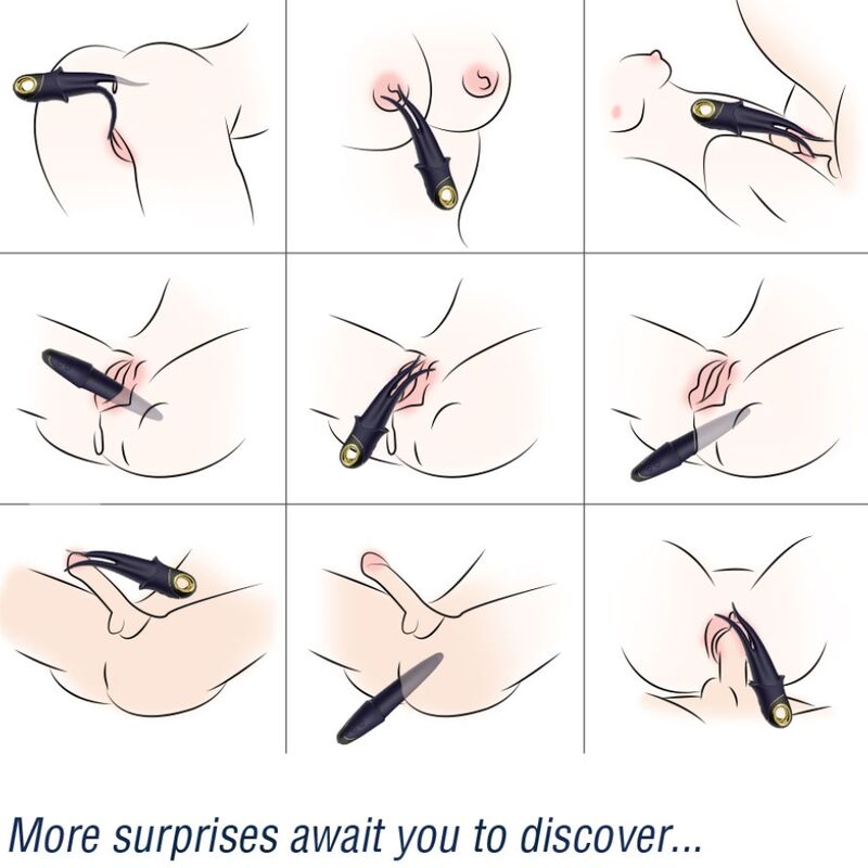 ARMONY - SHADOW VIBRATOR DOUBLE-HEAD TEASING BLUE 2 ARMONY - SHADOW VIBRATOR DOUBLE-HEAD TEASING BLUE - obrazek 2