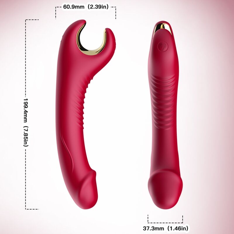 ARMONY - PRINCE DILDO VIBRATOR ROTATOR RED 3 ARMONY - PRINCE DILDO VIBRATOR ROTATOR RED - obrazek 3