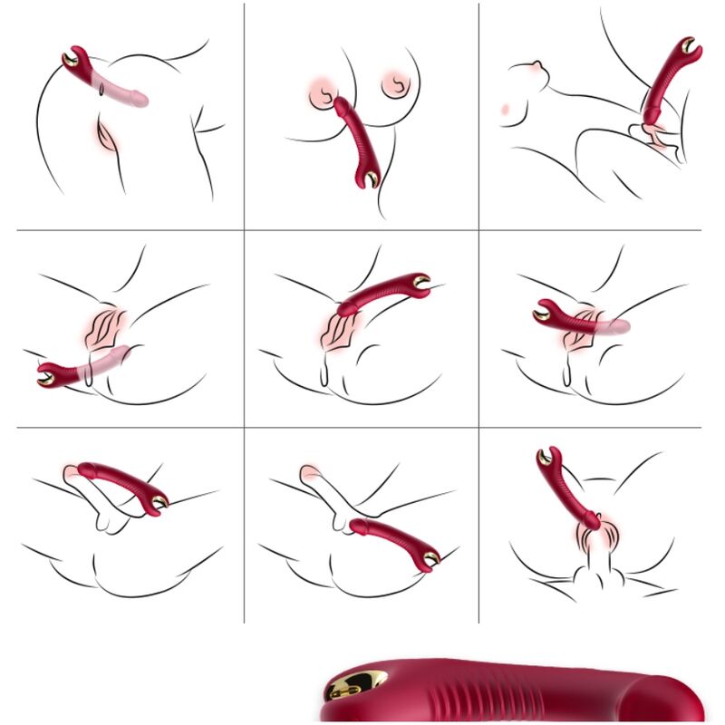ARMONY - PRINCE DILDO VIBRATOR ROTATOR RED 2 ARMONY - PRINCE DILDO VIBRATOR ROTATOR RED - obrazek 2