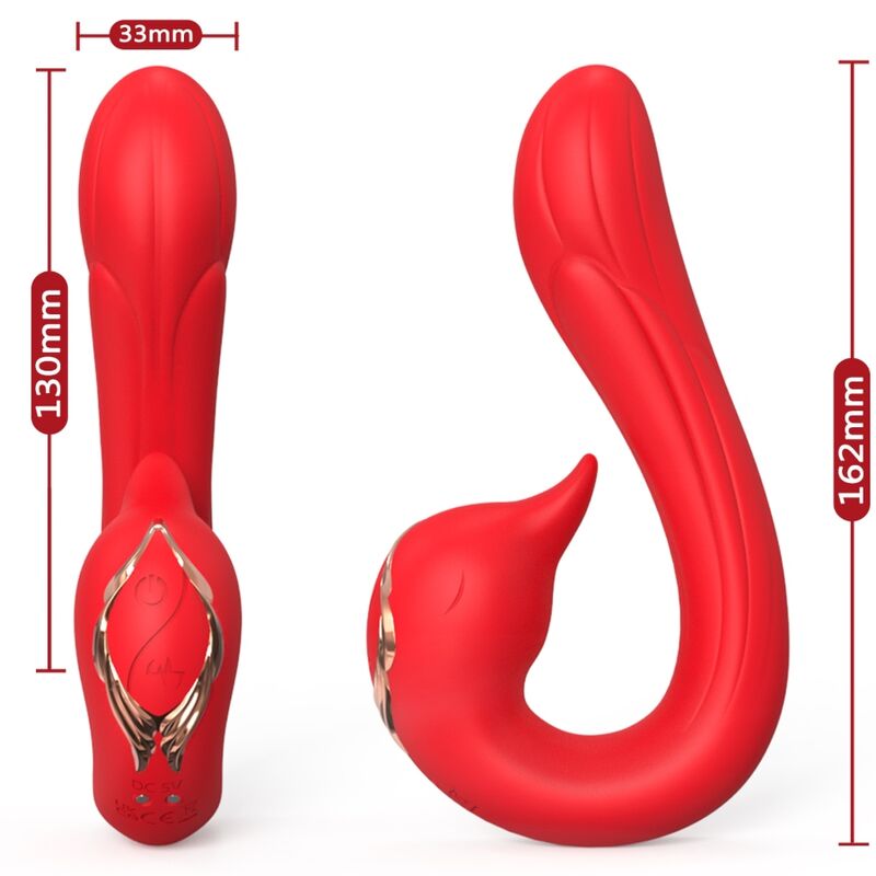 ARMONY - DELFIN VIBRATOR MULTIPOSITION HEAT EFFECT RED 2 ARMONY - DELFIN VIBRATOR MULTIPOSITION HEAT EFFECT RED - obrazek 2