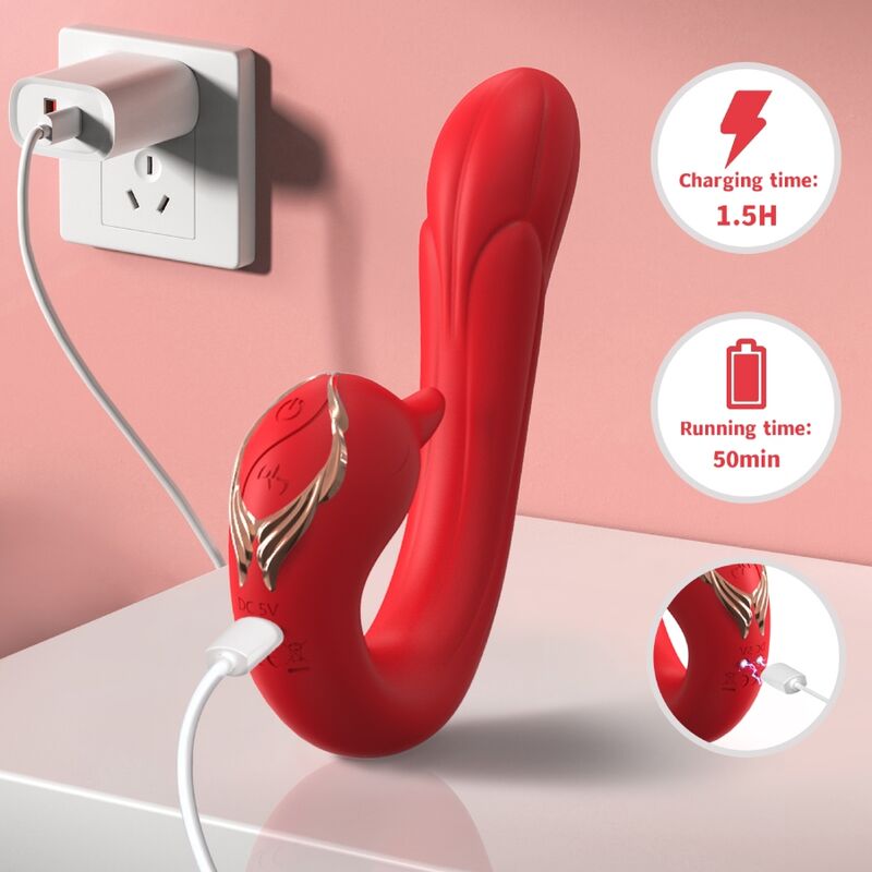 ARMONY - DELFIN VIBRATOR MULTIPOSITION HEAT EFFECT RED 4 ARMONY - DELFIN VIBRATOR MULTIPOSITION HEAT EFFECT RED - obrazek 4