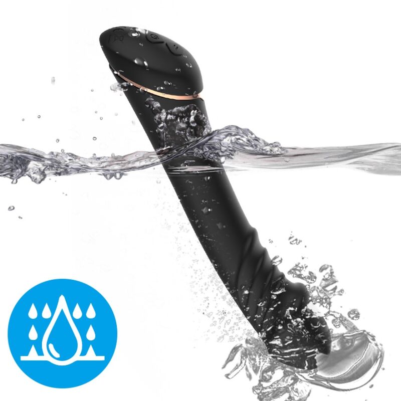 ARMONY - DILDO VIBRATOR SILICONE BLACK 3 ARMONY - DILDO VIBRATOR SILICONE BLACK - obrazek 3