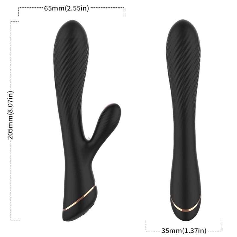 ARMONY - VIBRATOR RABBIT SILICONE BLACK 3 ARMONY - VIBRATOR RABBIT SILICONE BLACK - obrazek 3