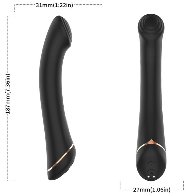 ARMONY - VIBRATOR FALT HEAD SILICONE BLACK 3 ARMONY - VIBRATOR FALT HEAD SILICONE BLACK - obrazek 3