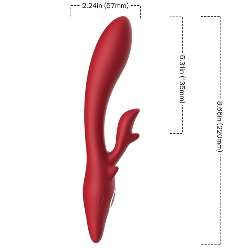 ARMONY - ELK VIBRATOR RABBIT CURVED RED 2 ARMONY - ELK VIBRATOR RABBIT CURVED RED - obrazek 2
