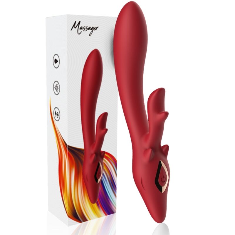 ARMONY - ELK VIBRATOR RABBIT CURVED RED 5 ARMONY - ELK VIBRATOR RABBIT CURVED RED - obrazek 5