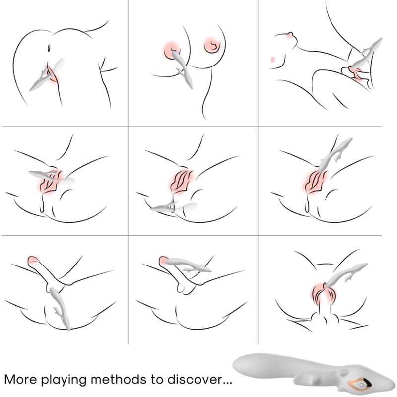 ARMONY - ELK VIBRATOR RABBIT CURVED RED 3 ARMONY - ELK VIBRATOR RABBIT CURVED RED - obrazek 3