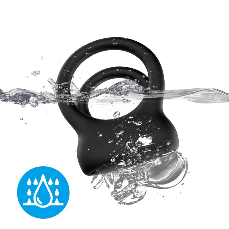 ARMONY - DOUBLE RING VIBRATOR BLACK 3 ARMONY - DOUBLE RING VIBRATOR BLACK - obrazek 3