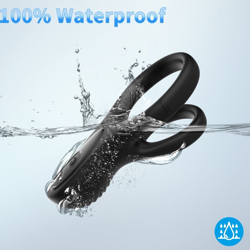 ARMONY - DOUBLE RING VIBRATOR BLACK 4 ARMONY - DOUBLE RING VIBRATOR BLACK - obrazek 4